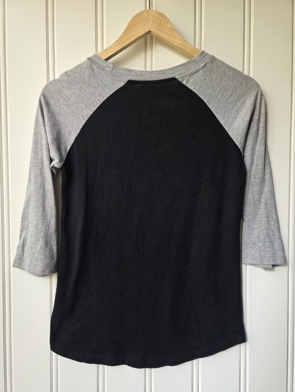 Tupac Shakur All Eyez On Me Raglan Baseball Shirt Black Grey Womens Small - Picture 5 of 6